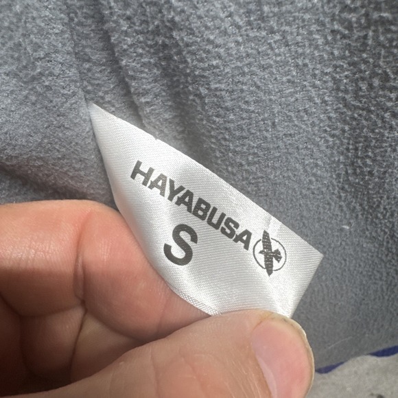 Hayabusa BJJ Martial Arts Hoodie Mens Small Blue Zip Up GI Weave Training Jacket - Picture 9 of 13